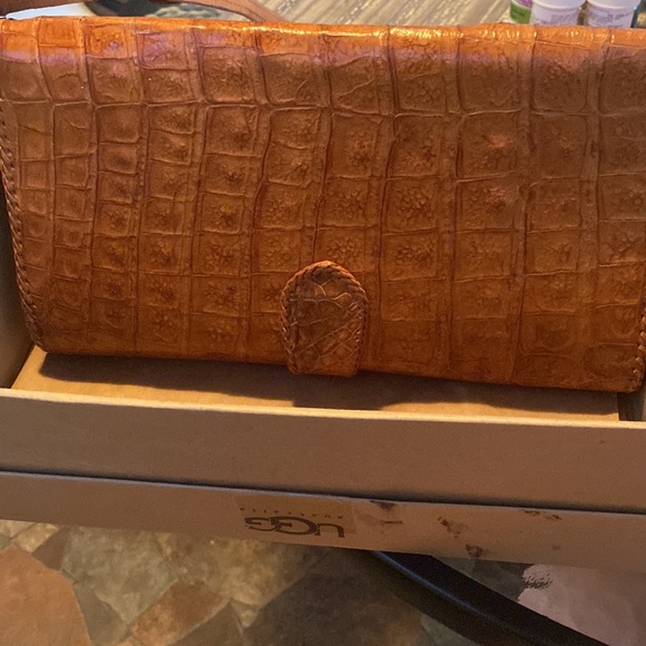 perfect⭐️ VTG condition purse with many compartments, real alligator purse AS IS - Picture 3 of 12